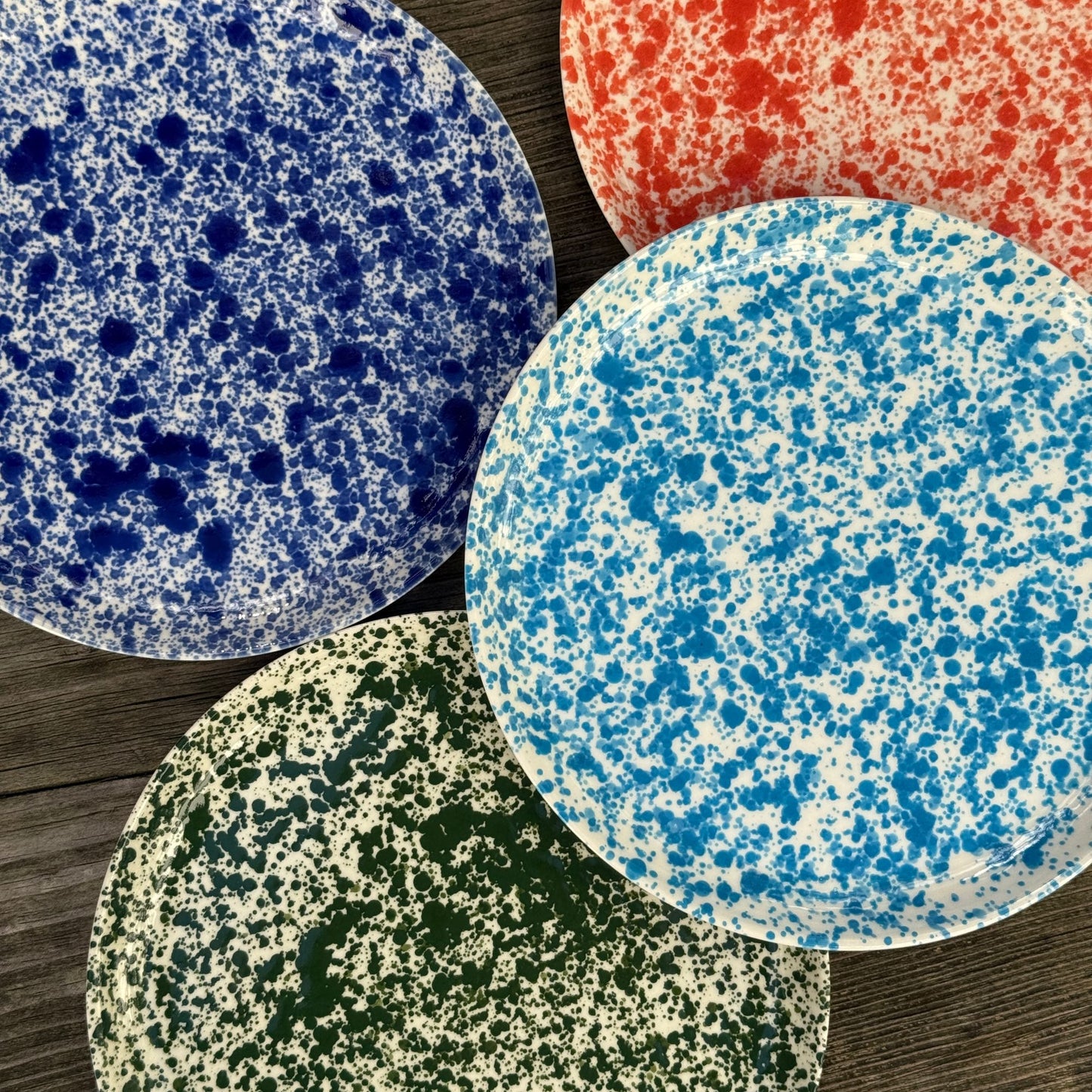 Talerzyk w turkusowe plamki 17 cm