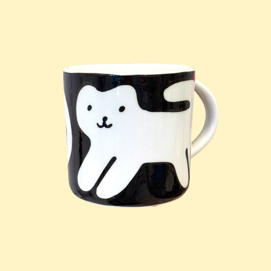 Duży kubek herbaciany 580 ml - czarno-białe koty