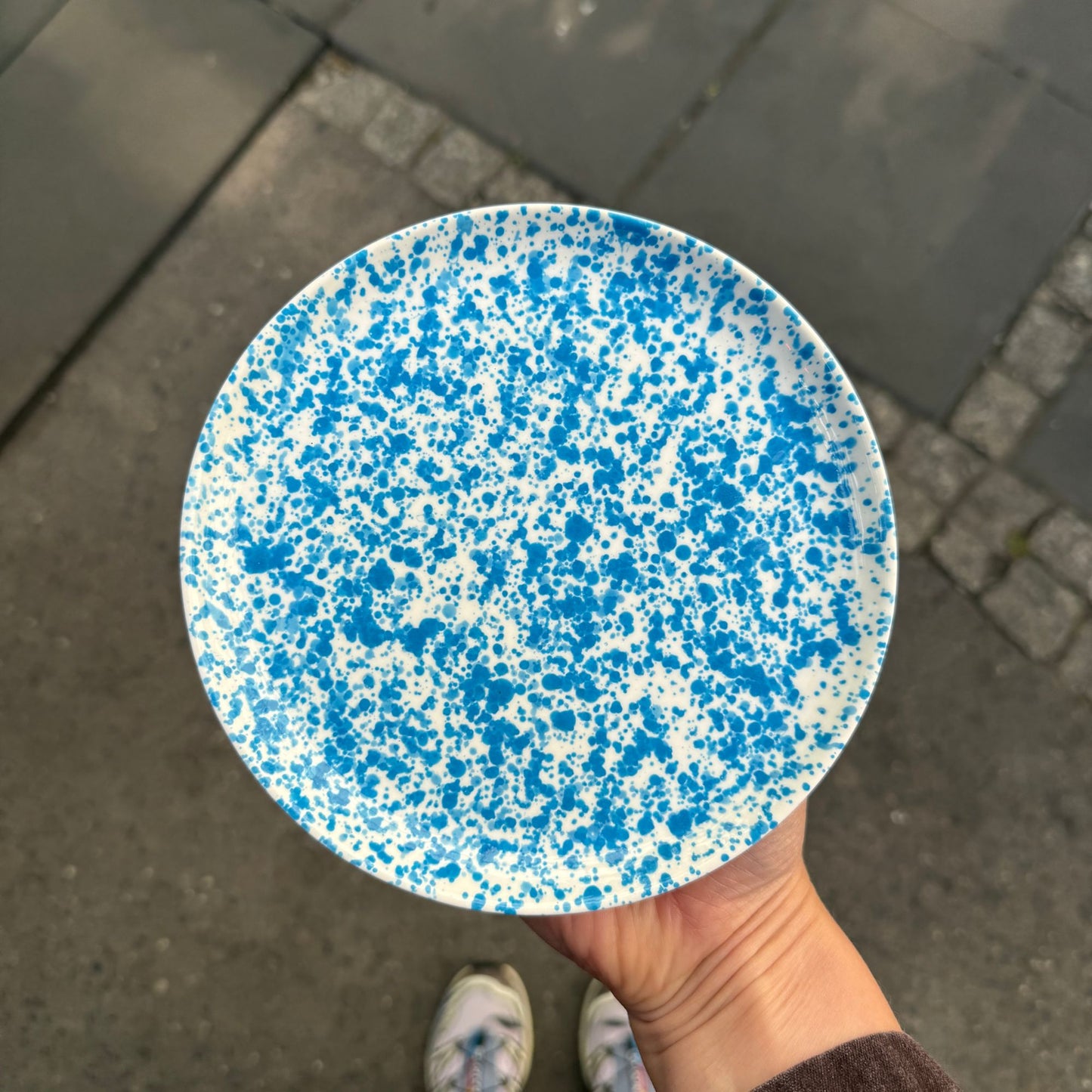 Talerzyk w turkusowe plamki 17 cm