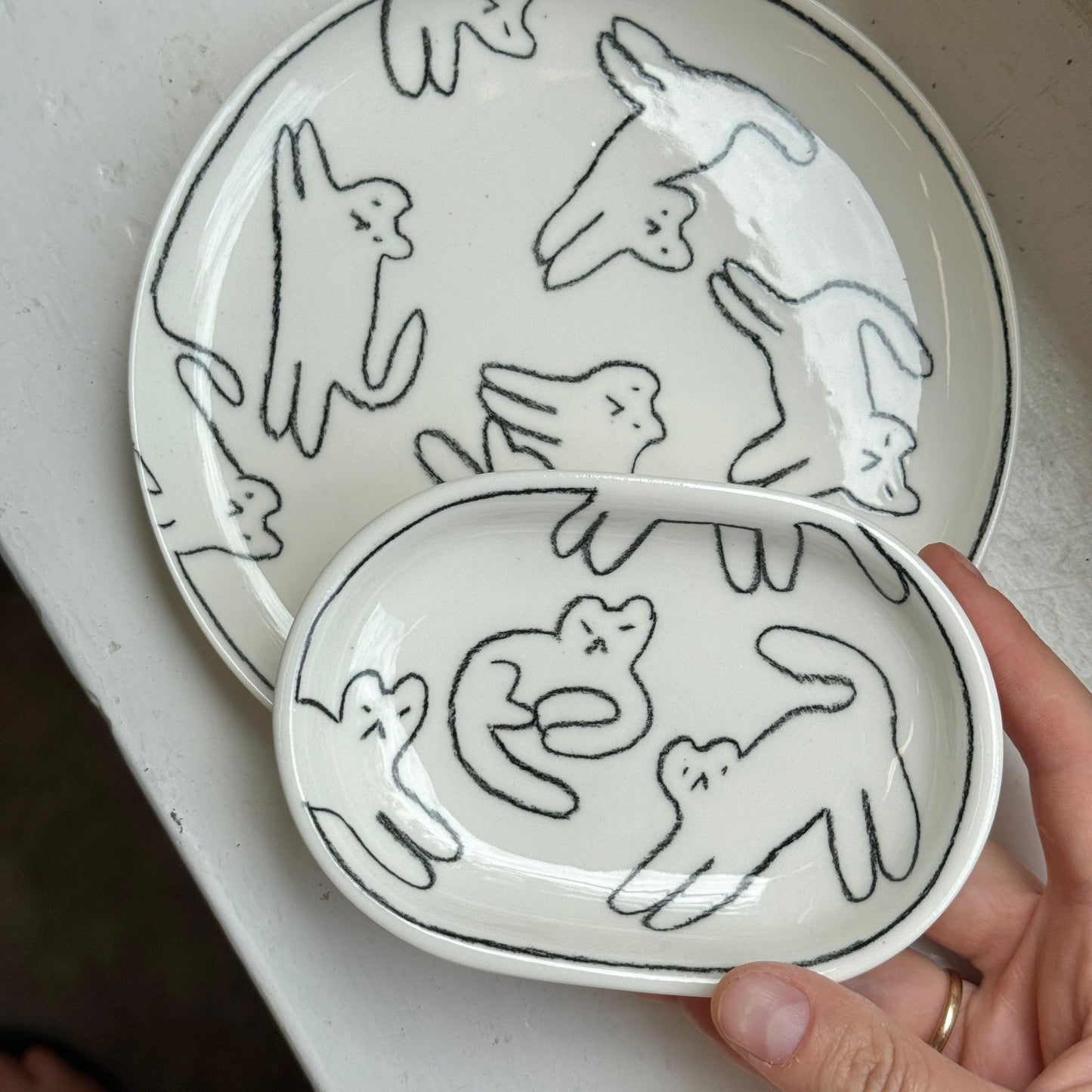 Mydelniczka w rysowane koty - wersja bez dziurek