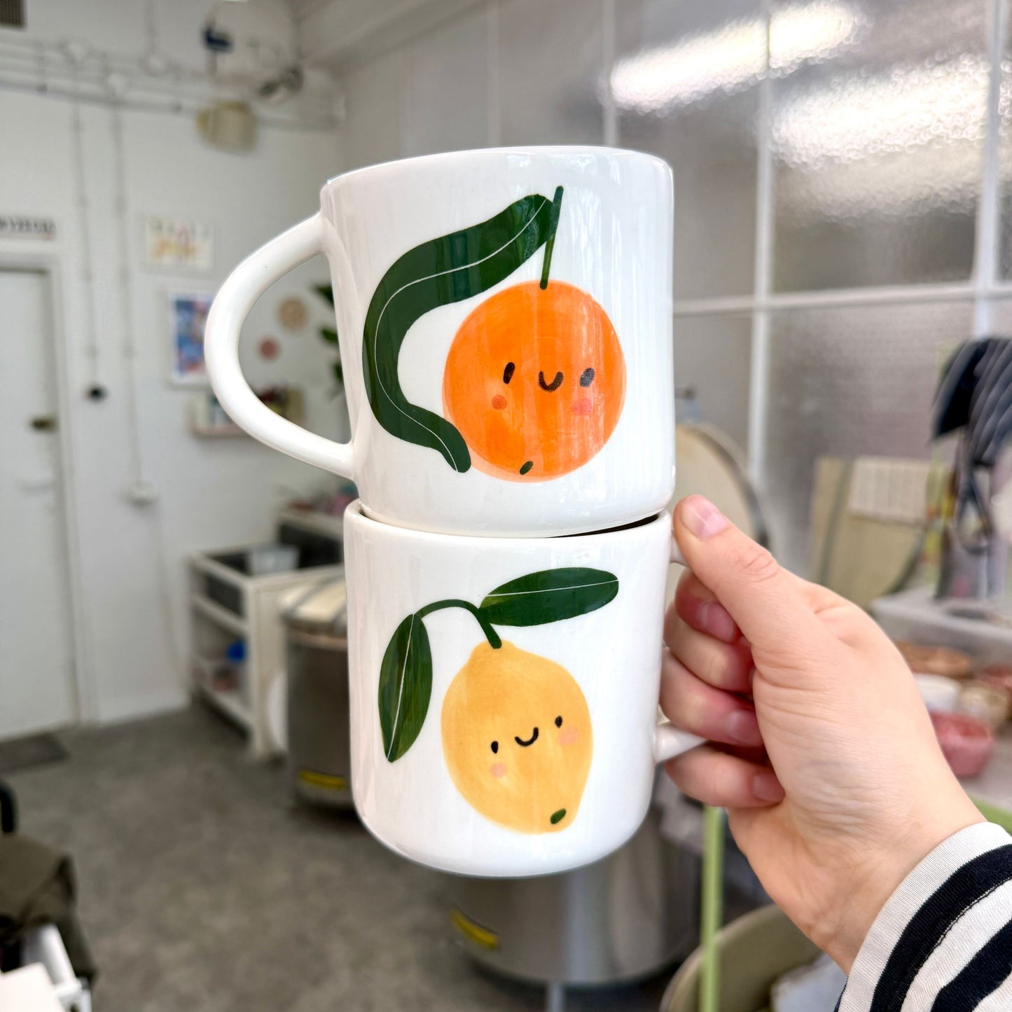 Duży kubek herbaciany 580 ml - cytrusy
