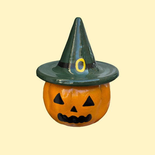 Pudełko - dynia w wysokim kapeluszu