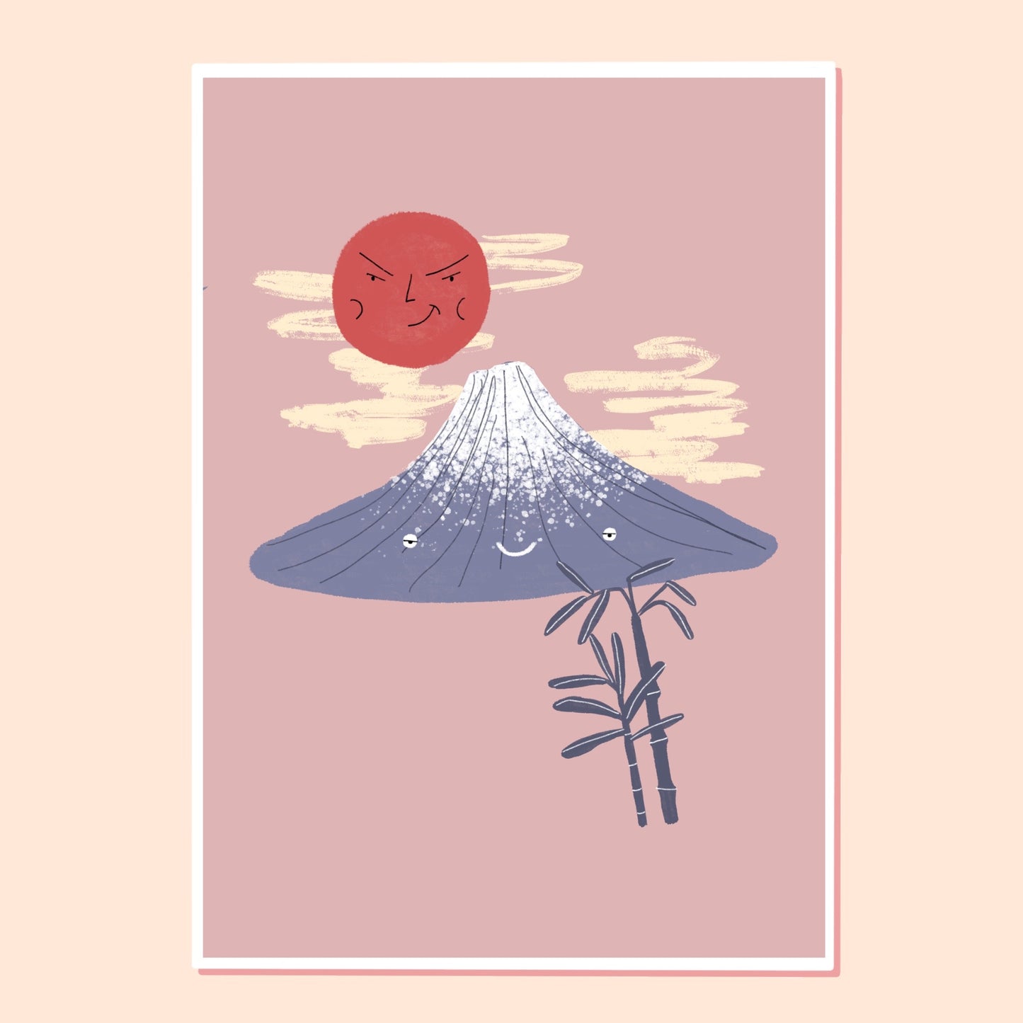Pocztówka z górą - Fuji